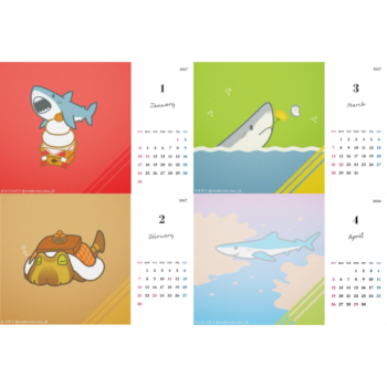 サメの卓上カレンダー